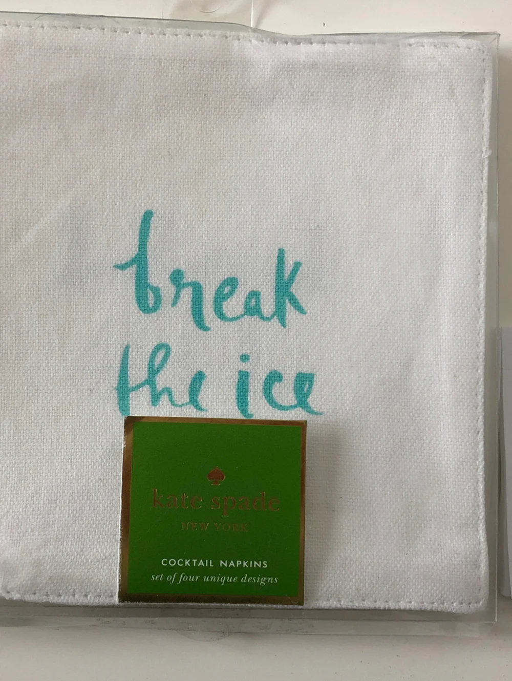 Set/4 Kate Spade Cocktail Napkins Small Talk 6